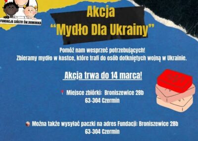 plakat akcji Mydło dla Ukrainy