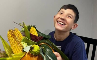 Jesienne dekoracje przygotowane przez naszych chłopców