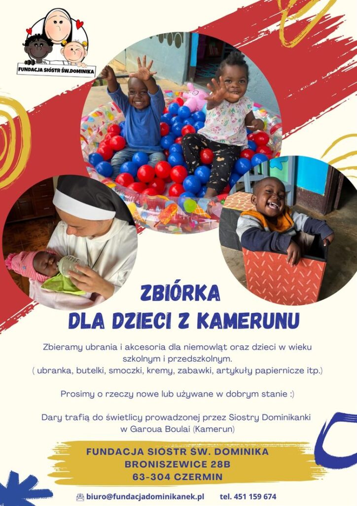 Zbiórka dla dzieci z Kamerunu - plakat