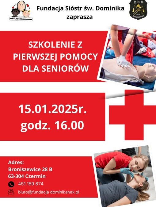 Seniorze – zapisz się na&nbsp;szkolenie z&nbsp;pierwszej pomocy!