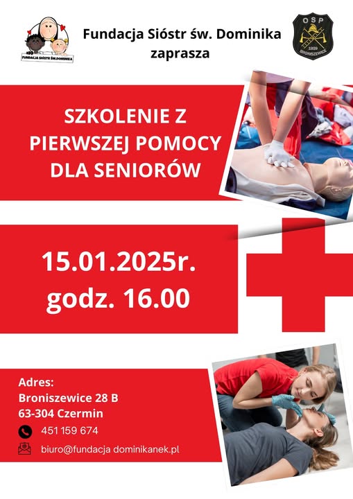 Pierwsza pomoc dla seniorów - plakat