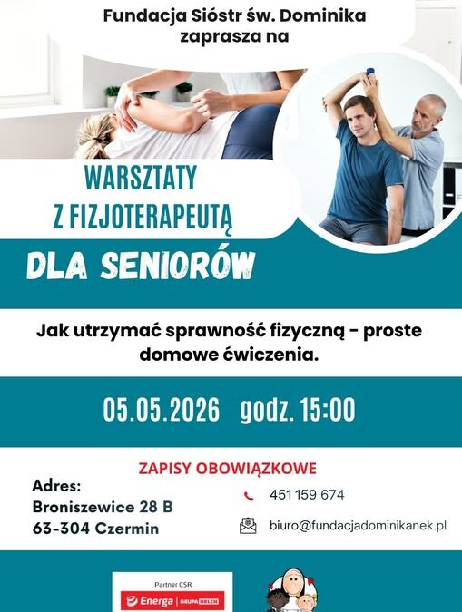 Zapraszamy Seniorów na&nbsp;warsztaty z&nbsp;fizjoterapeutą
