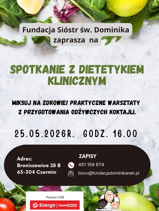 Miksuj na&nbsp;zdrowie! – zapraszamy Seniorów na&nbsp;spotkanie z&nbsp;dietetykiem klinicznym