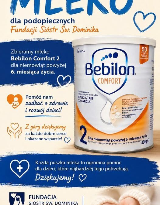 Zbieramy mleko dla niemowląt!